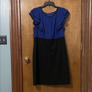 Alyx Royal Blue and Black Midi Dress